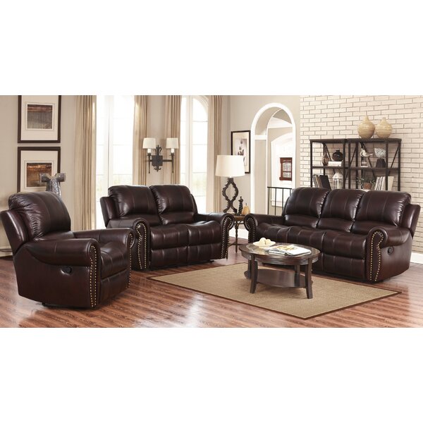 Barnsdale Reclining Leather Configurable Living Room Set By Darby Home Co
