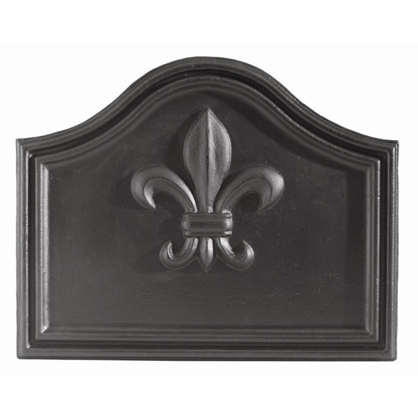 Fleur De Lys Cast Iron Fire Back by Minuteman International