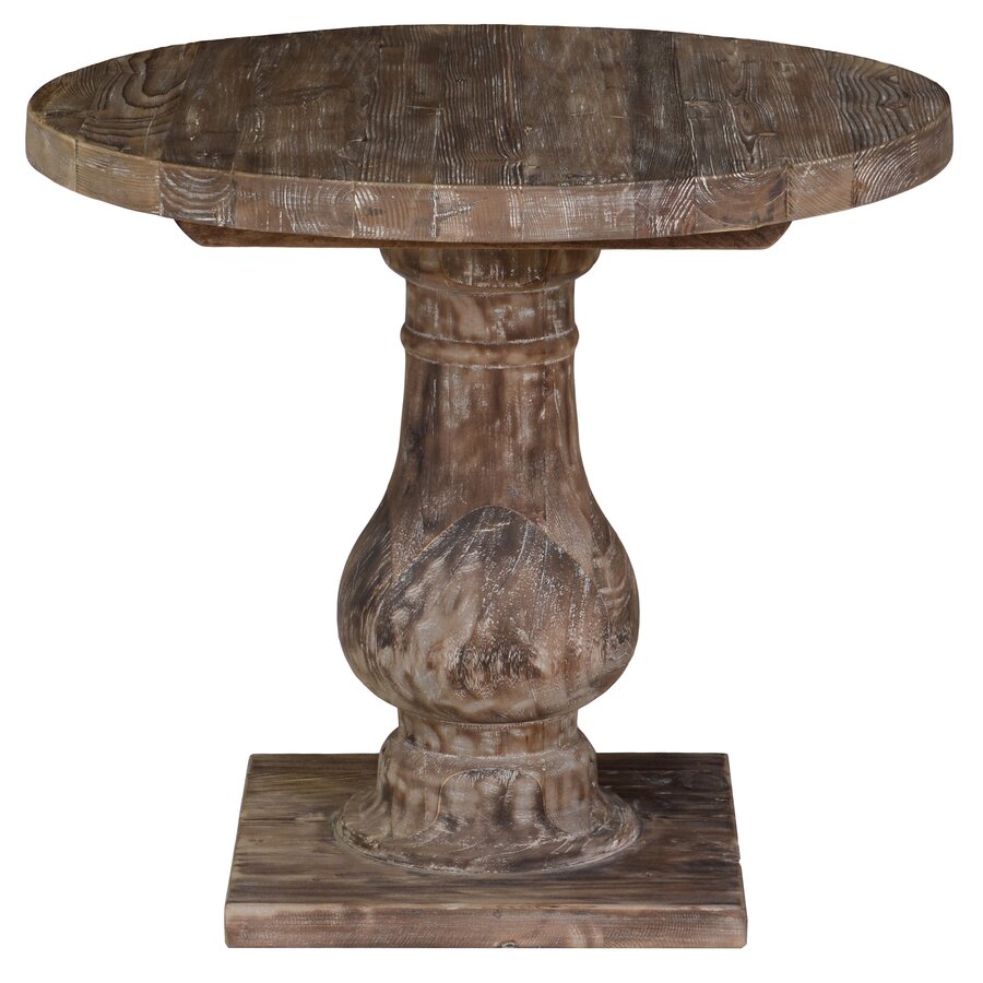 Jarrell Solid Wood Pedestal End Table