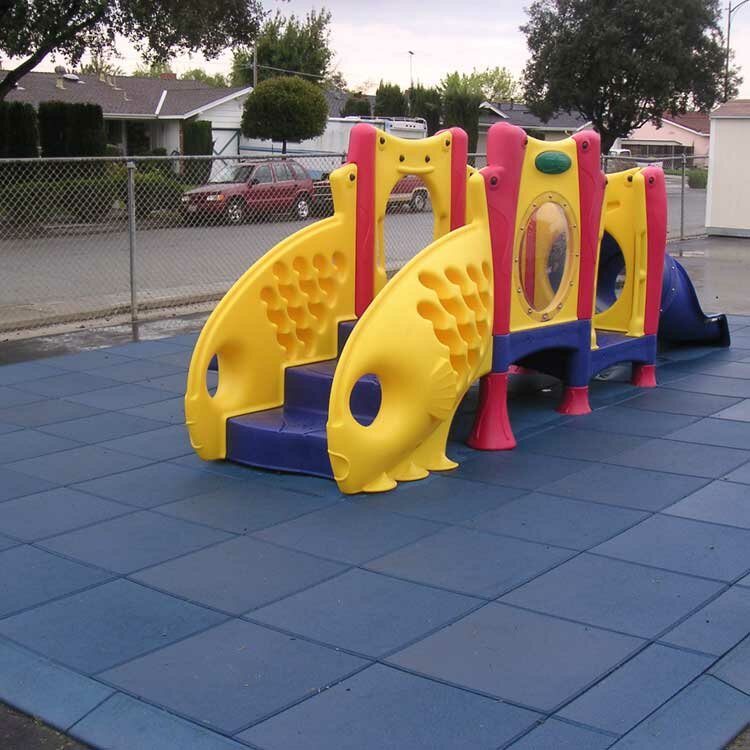 Rubber Cal Inc Eco Safety 2 5 Rubber Playground Tiles Wayfair