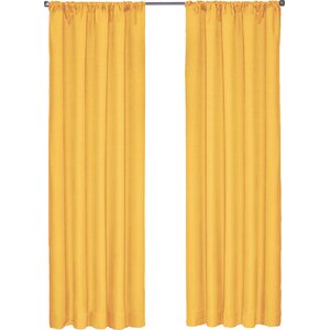 Bailey Jean Solid Blackout Thermal Rod Pocket Single Curtain Panel