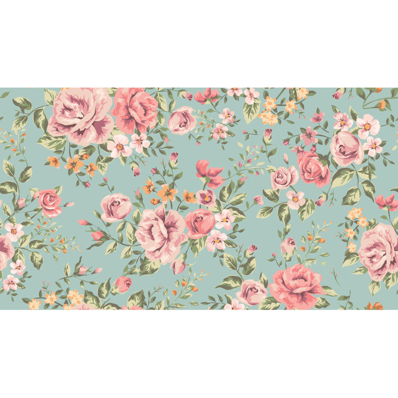 Millwood Pines Rigby Removable Nursery Vintage Flowers 9 33 L X 200 W Peel And Stick Wallpaper Roll Wayfair