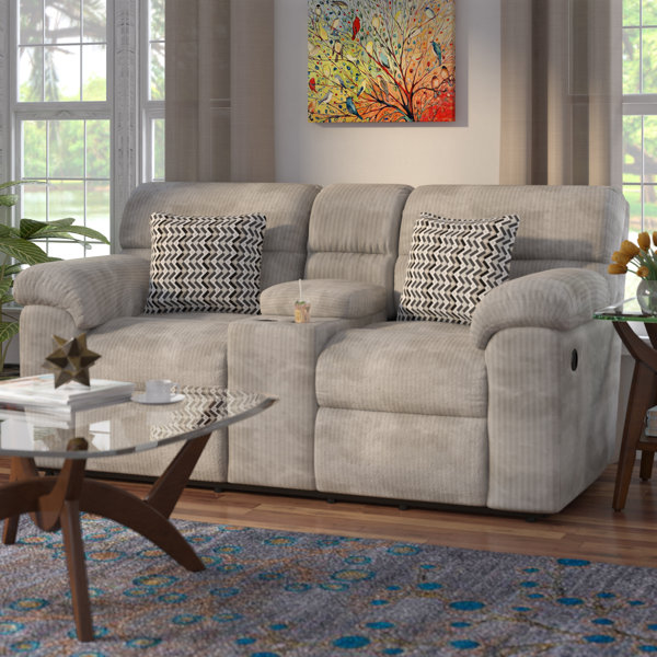 Luxury Brands Melville Console Recliner Reclining Loveseat by Red Barrel Studio by Red Barrel Studio