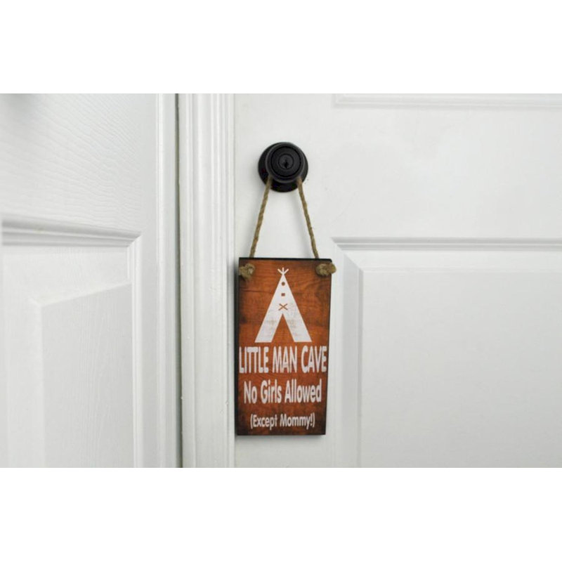 Zoomie Kids Little Man Cave Door Sign Wall Decor Wayfair