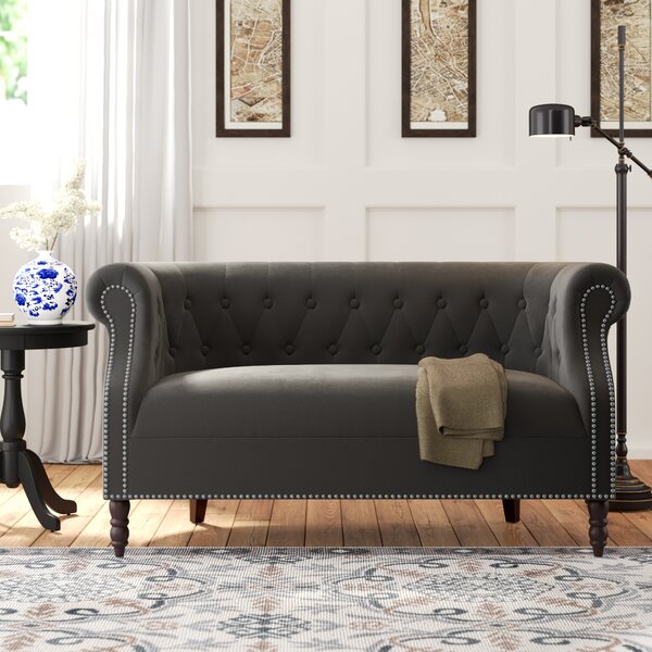 Quinones Chesterfield 54 Inches Rolled Arms Loveseat By Andover Mills