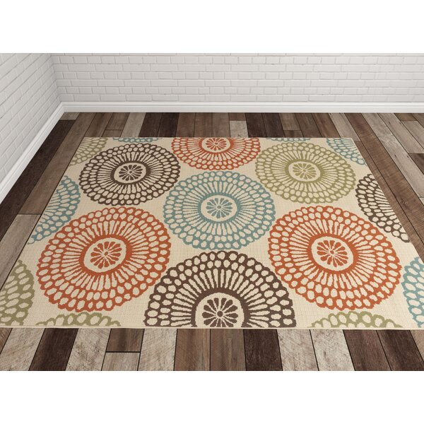 Douane Orange/Brown Area Rug by Bungalow Rose