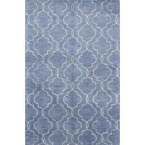 Vajrabahu Hand-Tufted Blue Area Rug