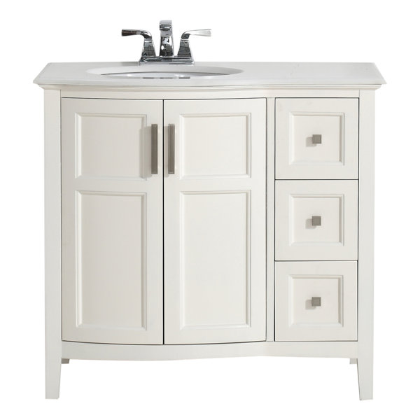 Winston 37 Single Rounded Front Bath Vanity Set by Simpli Home