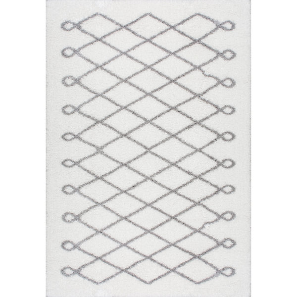 Henson White/Gray Area Rug by Wade Logan