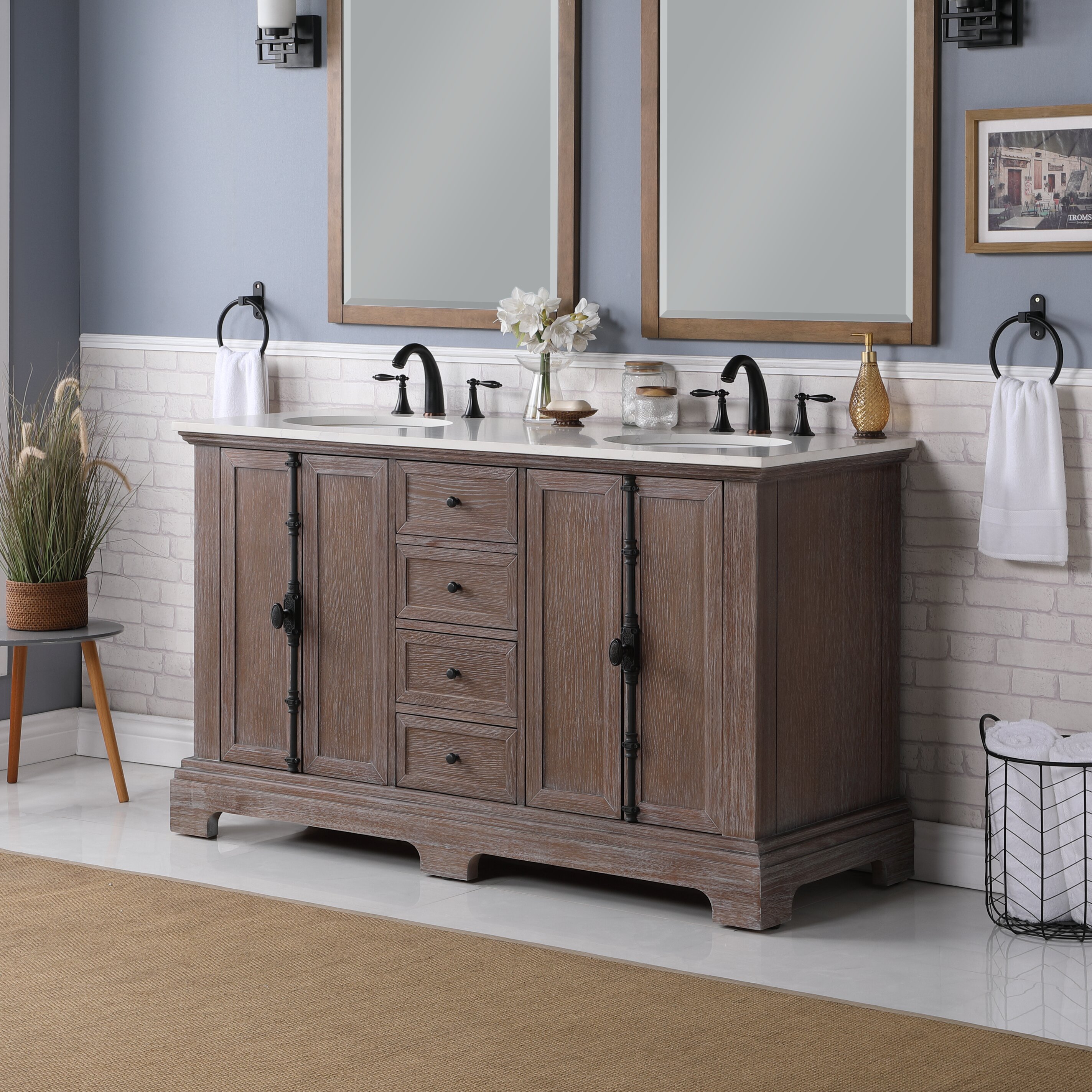 Greyleigh Tolliver 60 Double Bathroom Vanity Reviews Wayfair