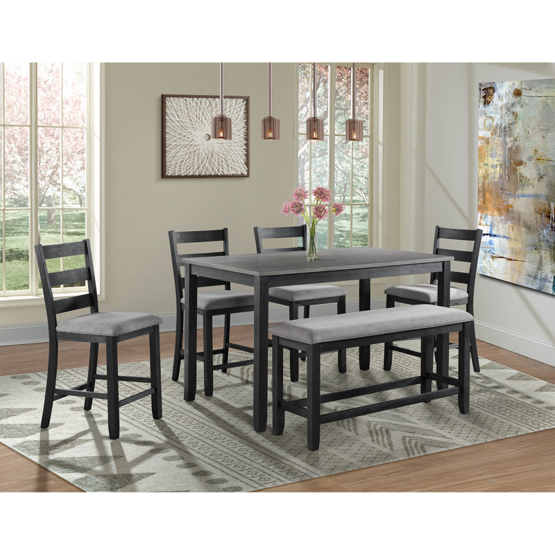 Alcott Hill Mavis Counter Height 6 Piece Pub Table Set Reviews