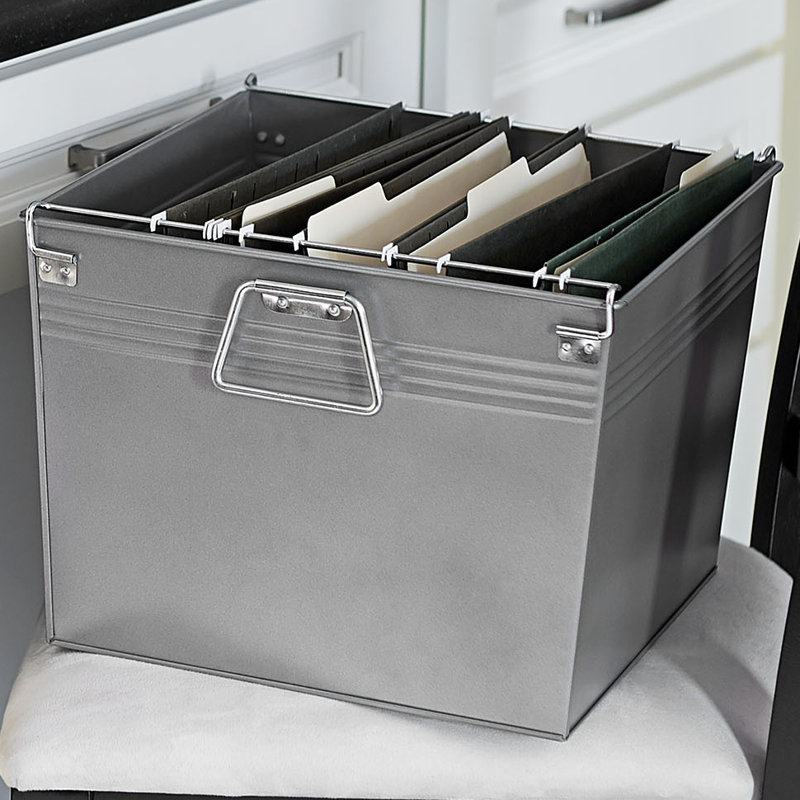 Household Essentials Metal File Box & Reviews Wayfair