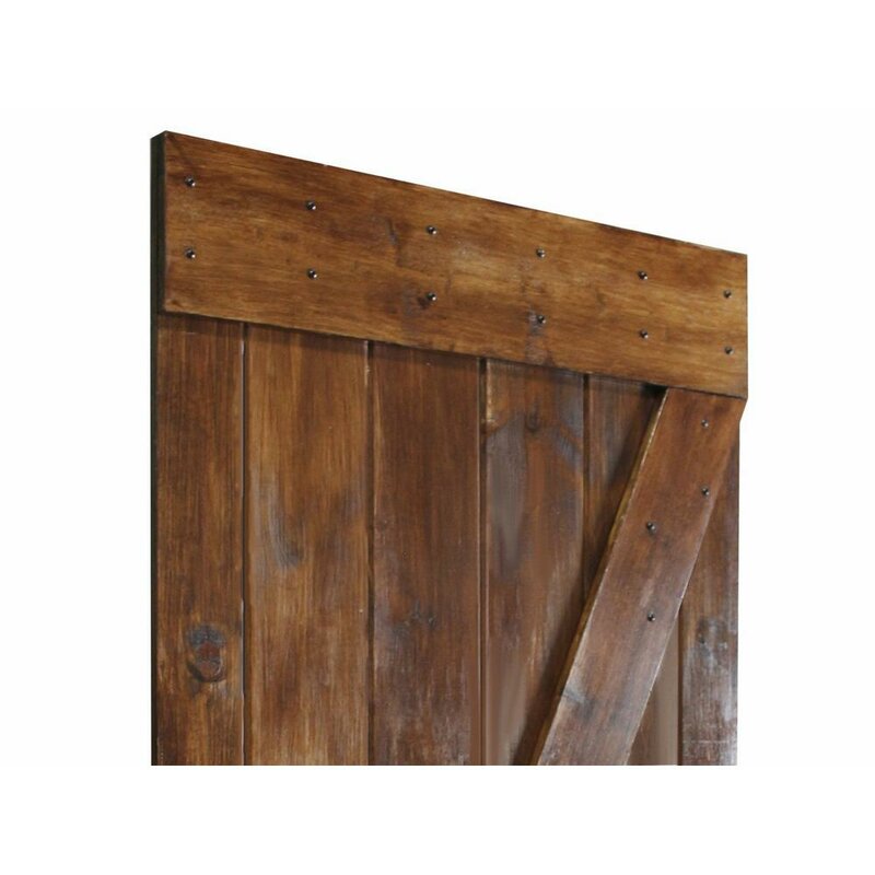 Calhome Paneled Wood Z Bar Barn Door With Installation Hardware