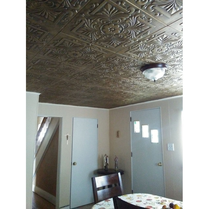 Victorian 1 6 Ft X 1 6 Ft Foam Glue Up Ceiling Tile In Plain White