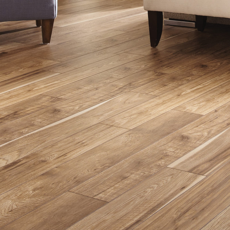Mannington Restoration 6'' x 51'' x 12mm Hickory Laminate Flooring in