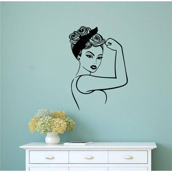 Winston Porter Rosie The Riveter Girl Power Vinyl Words Wall Decal