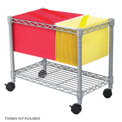 Wire Mobile File Cart Safco Products Company Color Gray