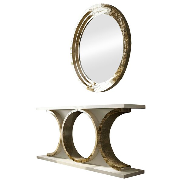Laivai Solid Wood Console Table And Mirror Set By Everly Quinn