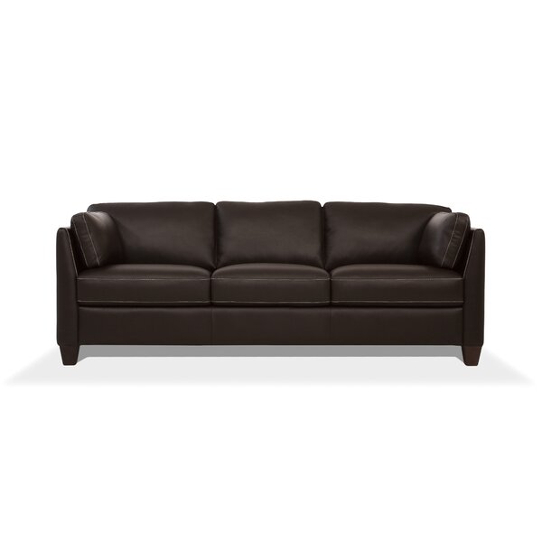 Jemma Leather Sofa By Winston Porter