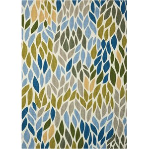 Cadet Blue/Brown Indoor/Outdoor Area Rug