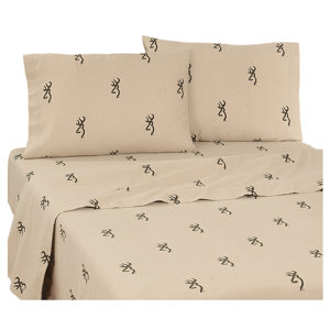 3D Buckmark 200 Thread Count 100% Cotton Sheet Set