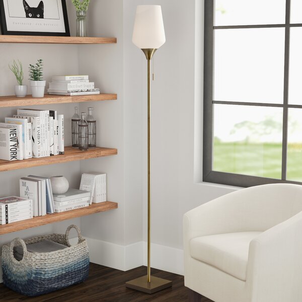 Derry 71 Torchiere Floor Lamp by Latitude Run