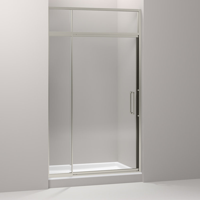 Kohler Lattis 48 X 89 5 Pivot Shower Door With Sliding Steam Transom With Cleancoat Technology Wayfair