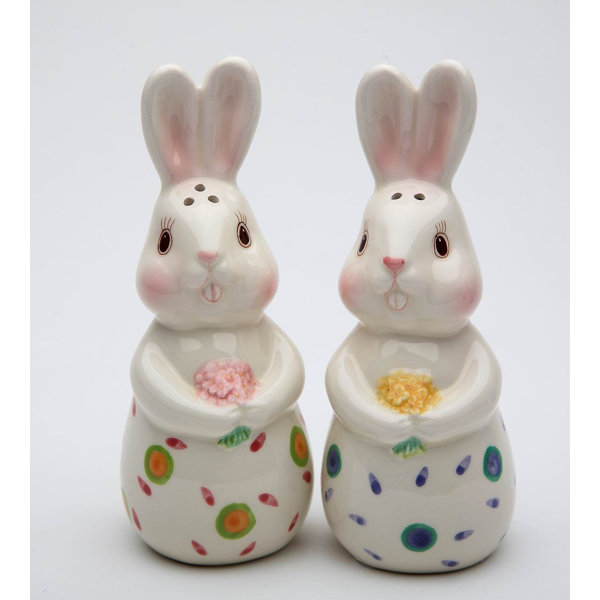 2 Piece Bunnies Forever Salt and Pepper Shaker Set by Cosmos Gifts