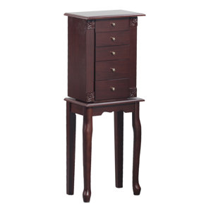 Bonville Free Standing Jewelry Armoire with Mirror by Astoria Grand