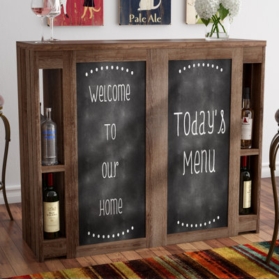 Mahogany Corner Arms Bar with Wine Storage