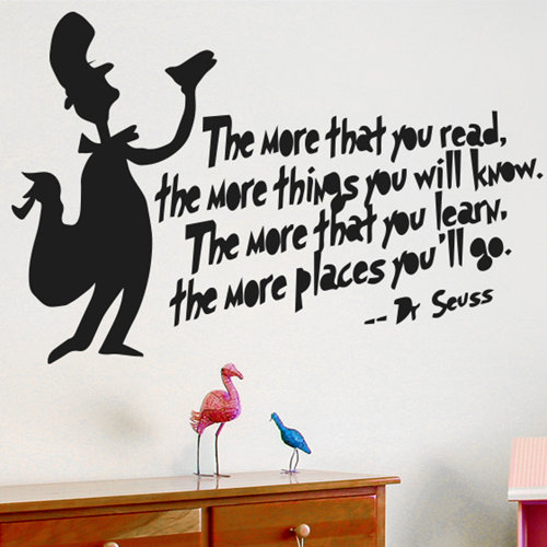 Dr Seuss the More That You Read the More Things You Will Know Wall Sticker East Urban Home