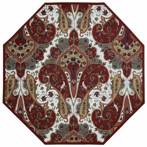 Structure Hand-Tufted Red Area Rug