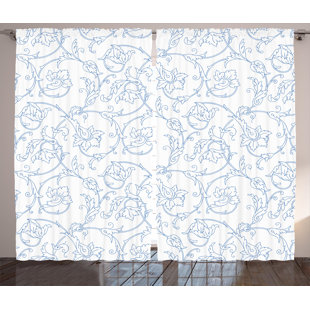 French Country Style Curtains Wayfair Soderville Fl Flower Orchids Bohemian Style Vintage Petals Vines Pattern French Country Graphic Print Text Semi Sheer Rod Pocket Curtain Panels