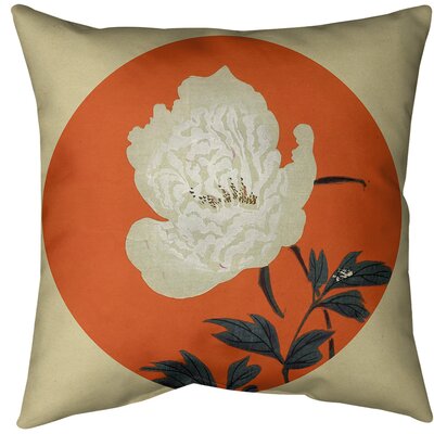 Japanese Flower Painting Throw Pillow Insert East Urban Home Size: 20