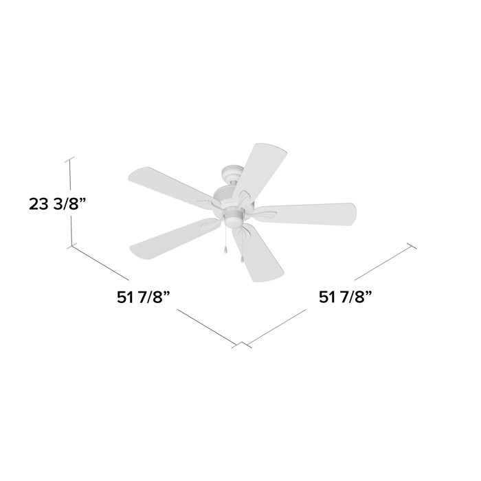 52 Ravenna 5 Blade Ceiling Fan With Remote