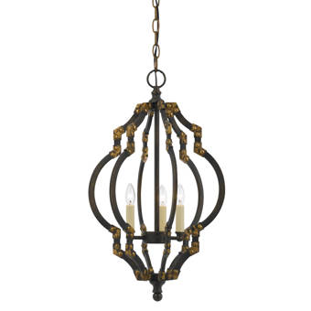 Gracie Oaks Zhu 3 Light Lantern Rectangle Pendant Reviews Wayfair