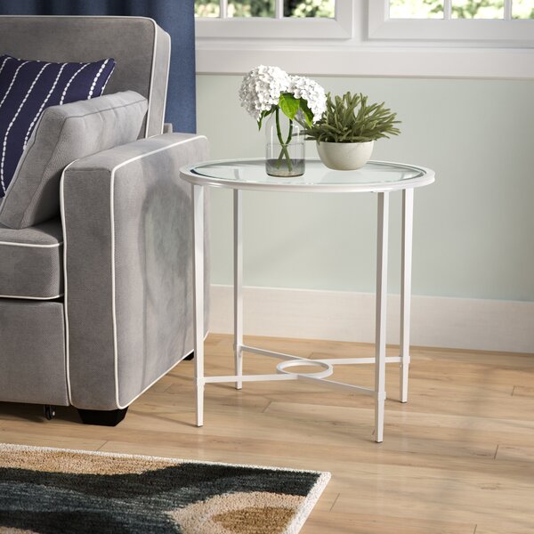 Sherrodsville Glass Top End Table By Charlton Home