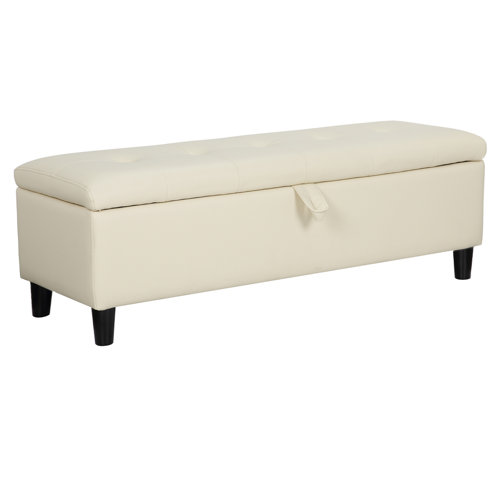 DeSales Storage Bench ClassicLiving Upholstery: Cream