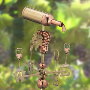 Cottage Wine Bottle Weathervane