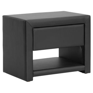 Baxton Studio Massey Nightstand in Black by Wholesale Interiors