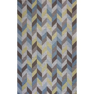 Lamonica Ocean Herringbone Blue Area Rug