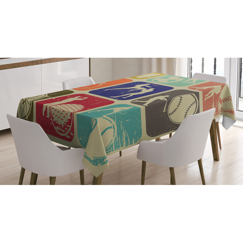 East Urban Home Ambesonne Sports Tablecloth Assorted Sports