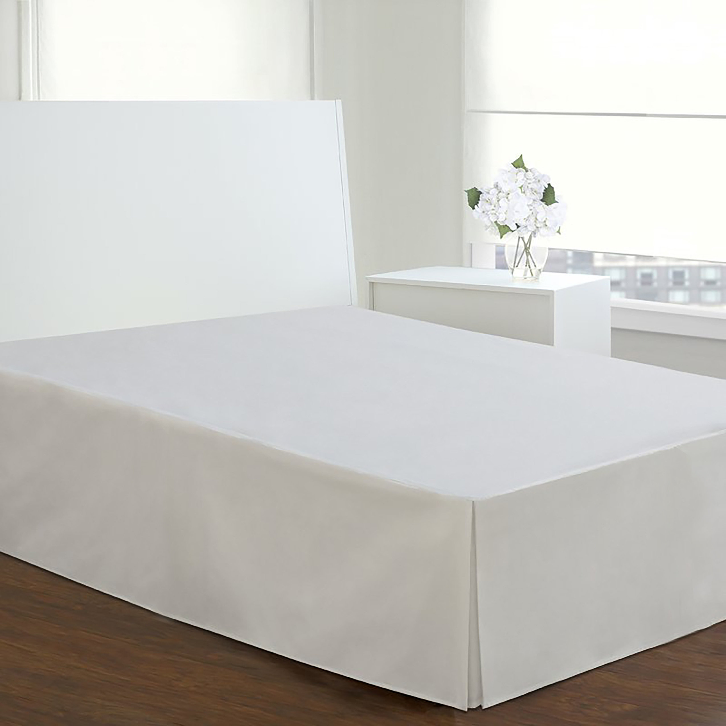 Stylish 100/% Microfiber Solid Bed Skirt