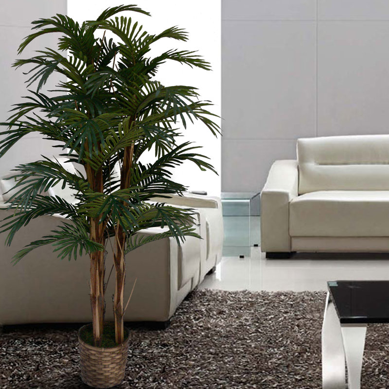Tall High End Realistic Silk Floor Palm Tree In Planter Reviews
