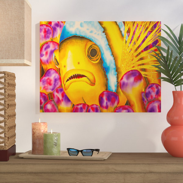 Bay Isle Home Yellow Clown Fish Acrylic Painting Print On Canvas