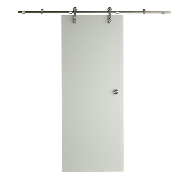 New Vision Ice Glass Interior Barn Door by LTL Barn Doors
