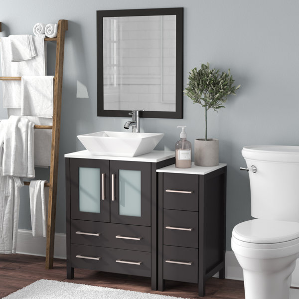 Megaira 36 Single Bathroom Vanity Set with Mirror