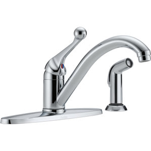 Delta Core 100/300/400 Series Single Handle Standard Kitchen Faucet with Side Spray