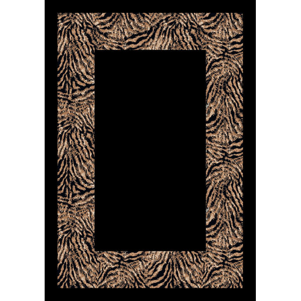 Design Center Black/Gray Matamba Zebra Area Rug by Milliken