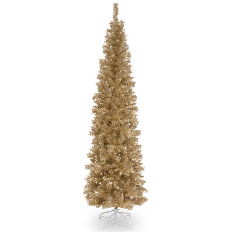 Champagne Gold 7 Fir Artificial Christmas Tree With Metal Stand Champagne Gold 7 Fir Artificial Christmas Tree With Metal Stand